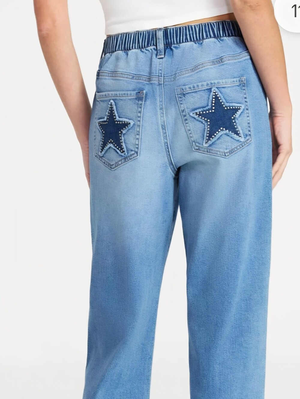 No Boundaries High Rise Baggy Light Wash Jeans Inseam 32" Size M, L AVALIABLE
